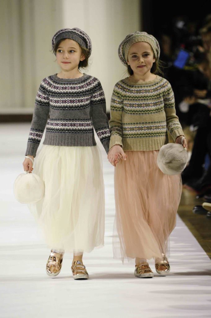 Sweet pastels with woolly sweaters for a winter party, kids style for fall/winter 2017 at Bonpoint
