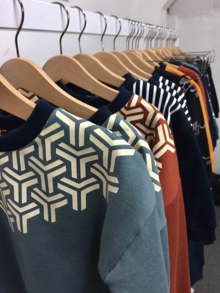 Nice graphic shoulder patterns at Swearhouse for winter 2017