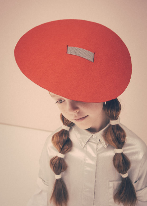 Adorable disc hats in this Collezioni Bambini editorial shoot