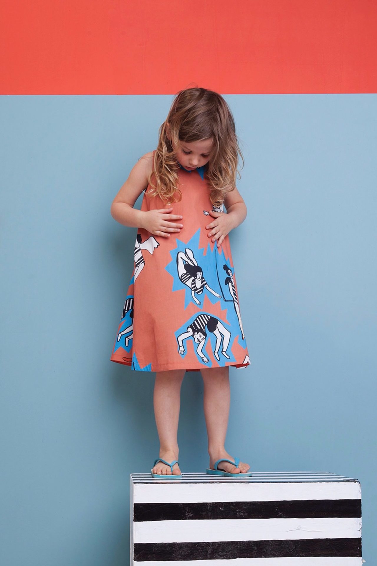 Wonderfull acrobat print by Lucy Kirk for Milk & Biscuits Spring 2017 kids fashion