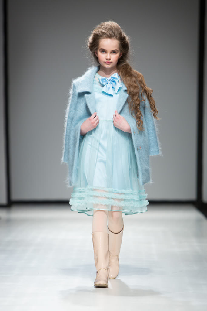 Ice blue tones from Aristocrat Kids at Riga Fashion Week for fall/winter 2017
