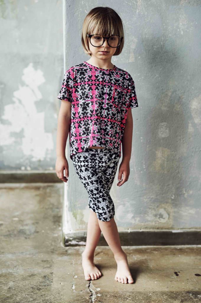 Bold prints from EFVVA for the kids swim and active wear collection to be revealed at Playtime New York in August