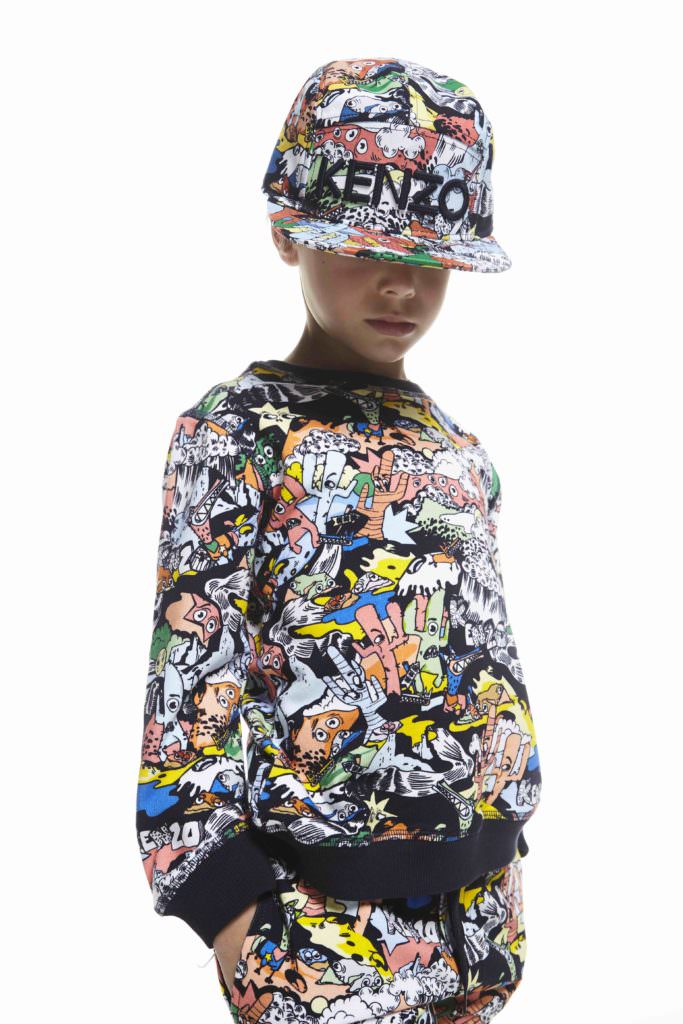 Mad cartoon style prints for Kenzo Kids pop up at Selfridges summer 2917