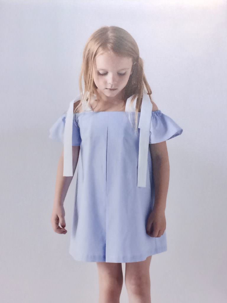 Simple fresh cotton dressing by Korean kidswear label Dinui for SS18