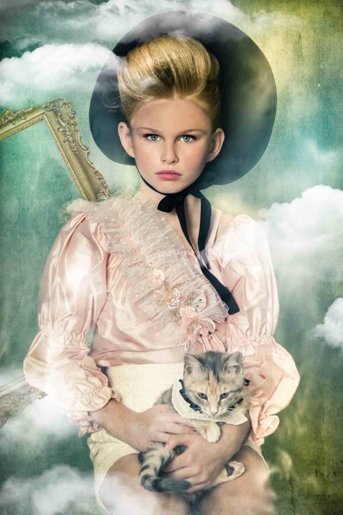 Pussycat gets a collar too at Modern Queen Kids collection for fall 2017