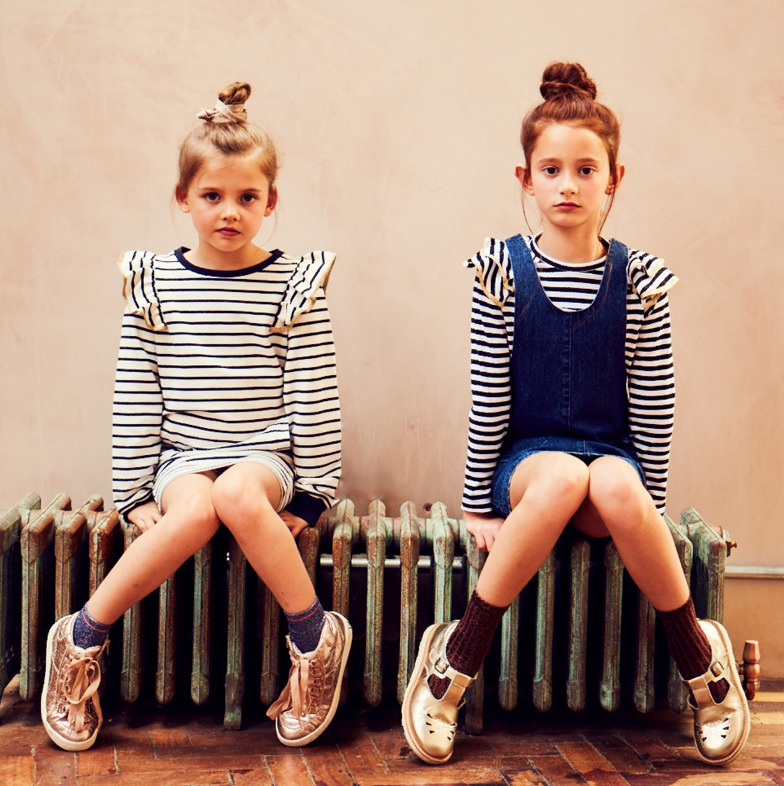 Classic stripes complete the Outside The Lines winter kids fashion collection