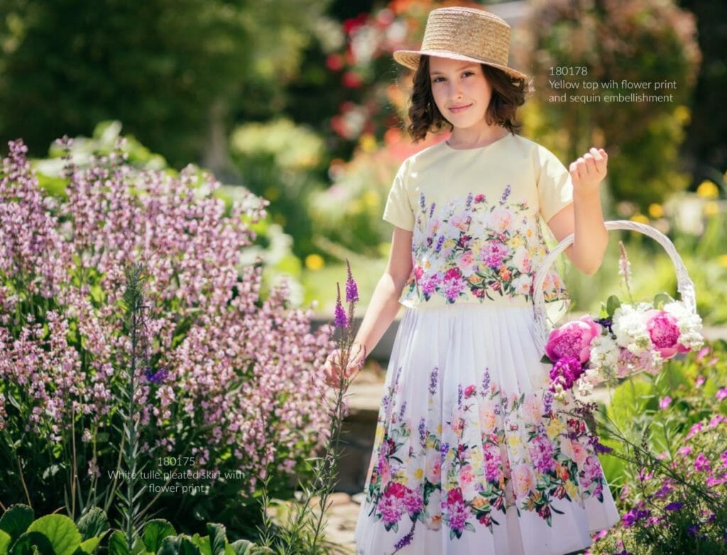 Summer country garden border floral print at Love Made Love SS18 girls fashion