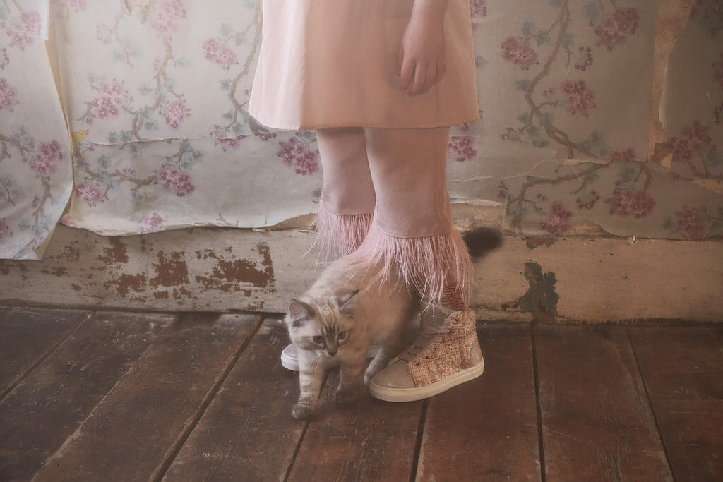 Soft focus and a romantic old location for kids fashion in Russian Vogue summer 2018