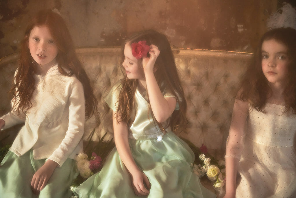 Designer kids fashion for Russian Vogue in soft pastel shades