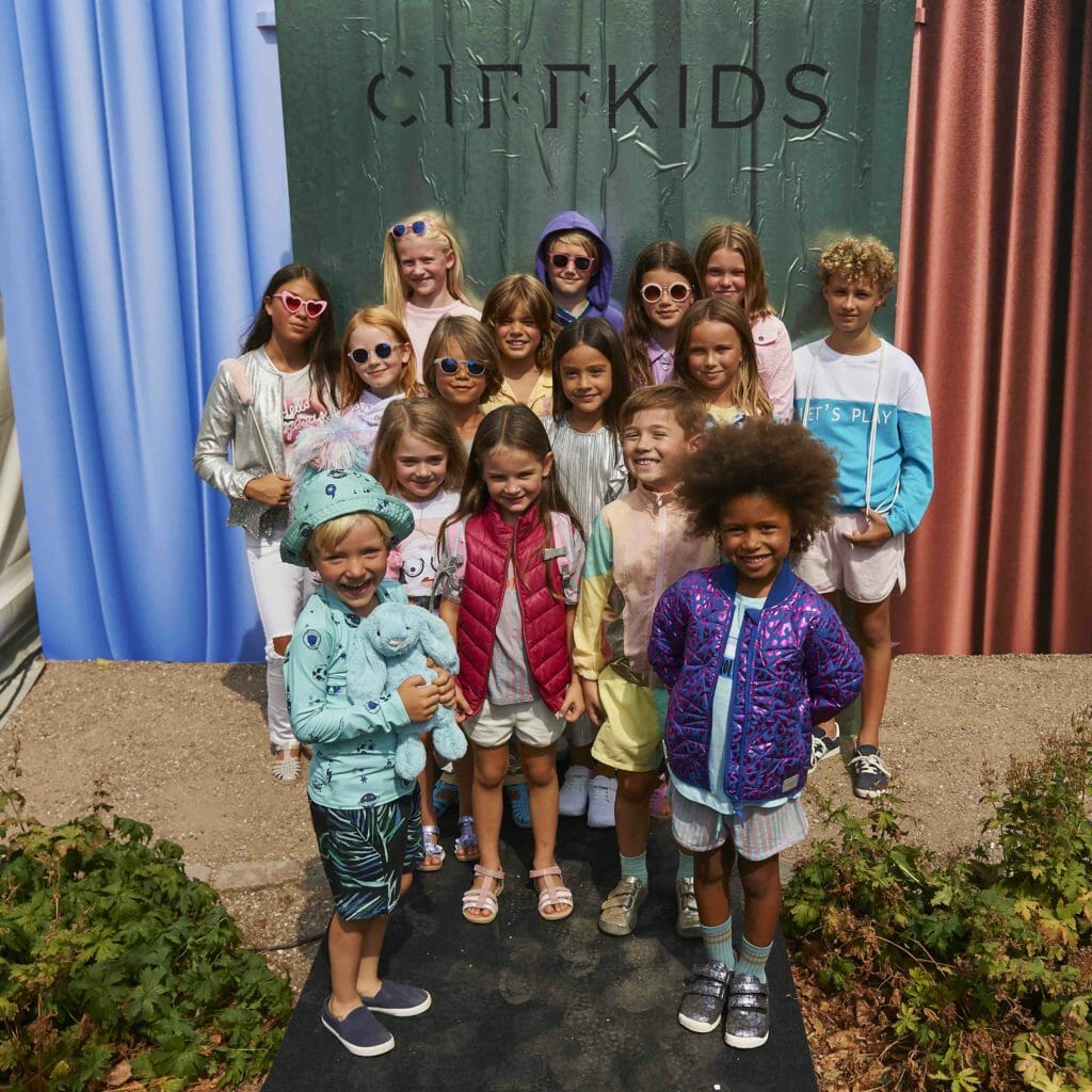 Sweet group shot from the CIFF Kids SS19 kids fashion catwalk 