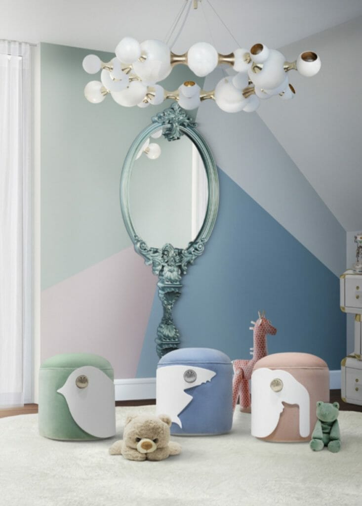 Dreamy Christmas kids interiors from Circu Collection with cute animal stools 
