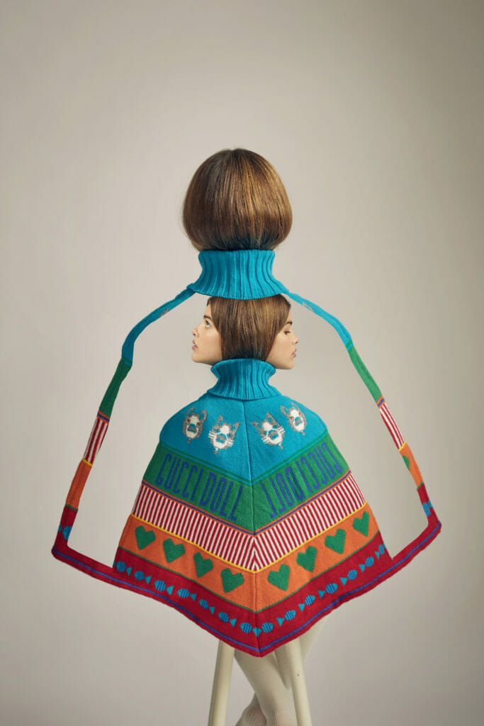 Love Story 70's inspiration with a Gucci Kids poncho from Childrensalon