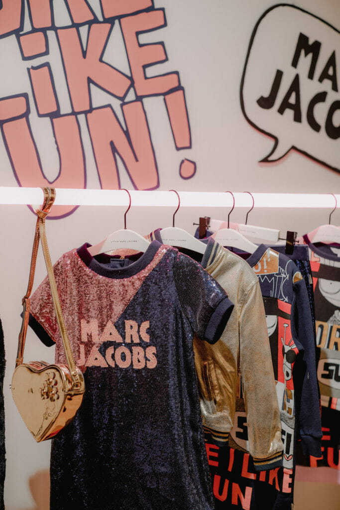 Logo heavy and bold theme at Little Marc Jacobs for FW19 photo Abi Campbell