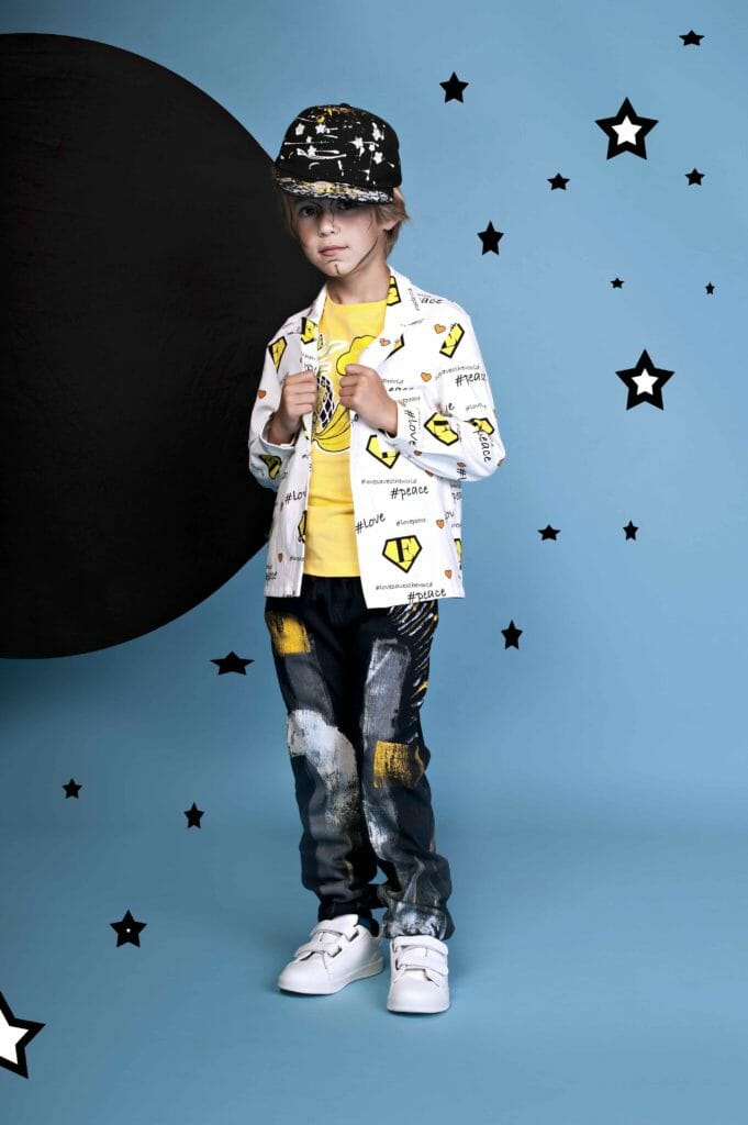 Handpainted jeans by EFVVA for boys fashion summer 2019