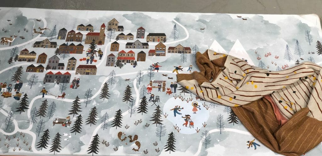 Scenic winter play mat from Dutch label Byalex who produce ethical and sustainable products