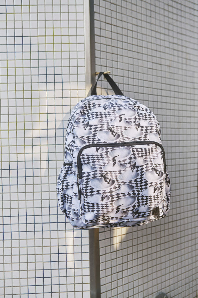 The collaboration has matching backpacks too