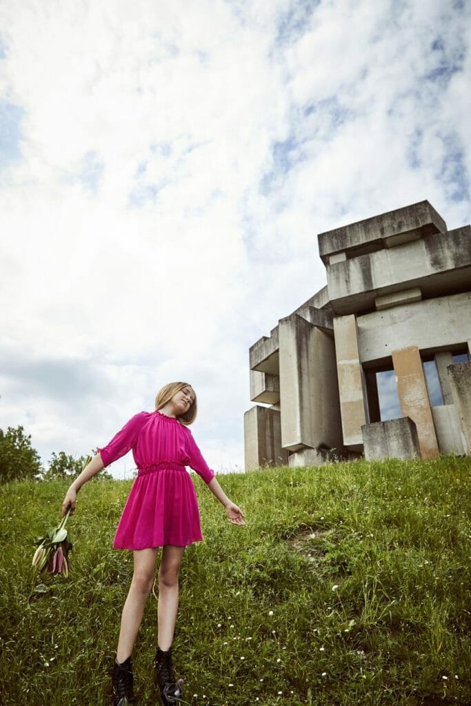 The campaign was shot at the incredible Modernist church Wotruba in Vienna