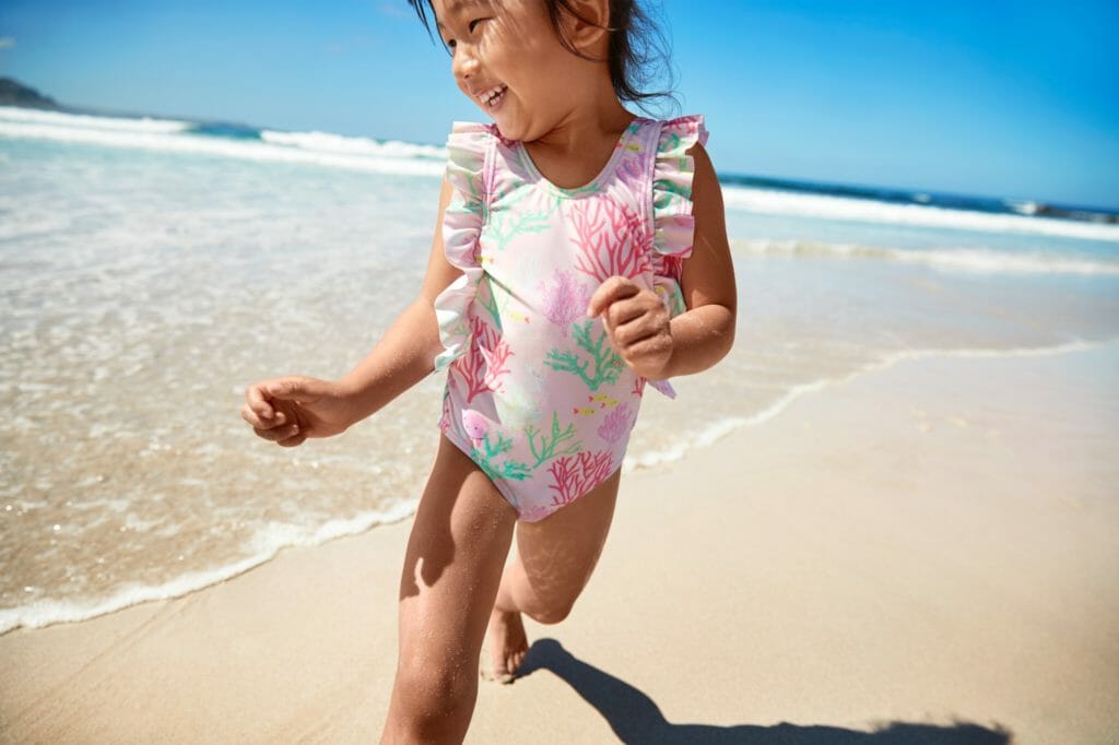 Kids swimwear from recycled plastics at Marks and Spencer