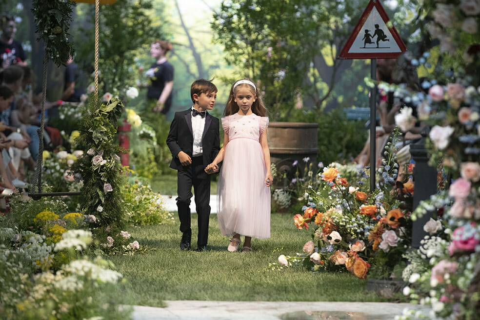 Ceremony dressing from Il Gufo for summer 2020 kidswear Italian style