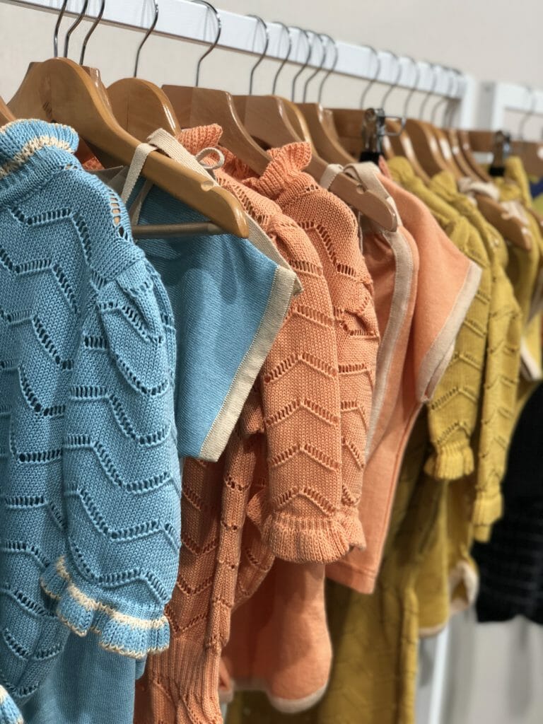Kids fashion from Playtime Paris shows a great selection here with lightweight Pima cotton knits at Kalinka