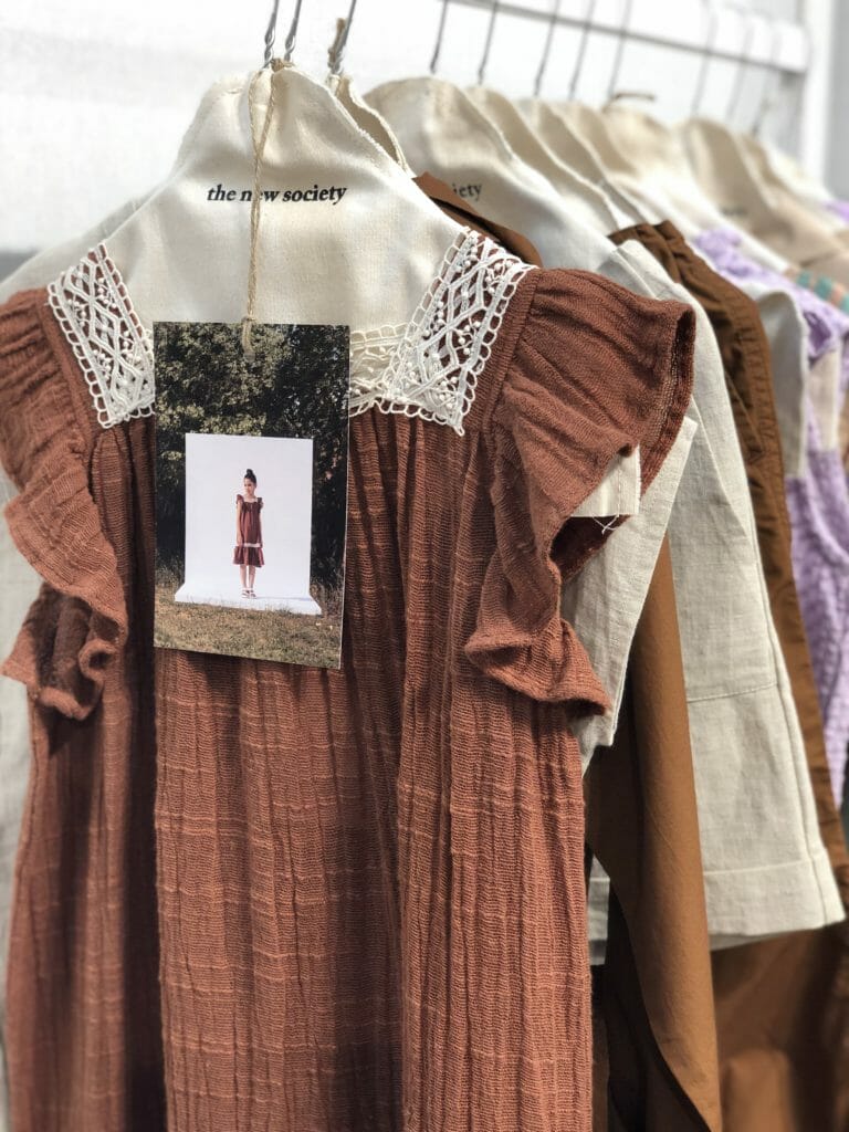 Lightweight linen with lace trim at The New Society at Playtime Paris for SS20 kidswear