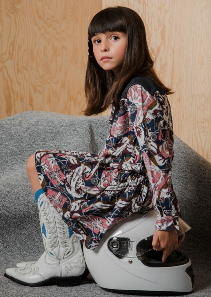 Floral print dresses have crossed over from womenswear to kids, Finger in the Nose F/W 2019