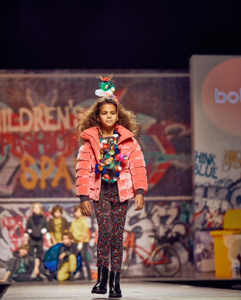 Boboli girls had headpieces and necklaces made from recycled plastics