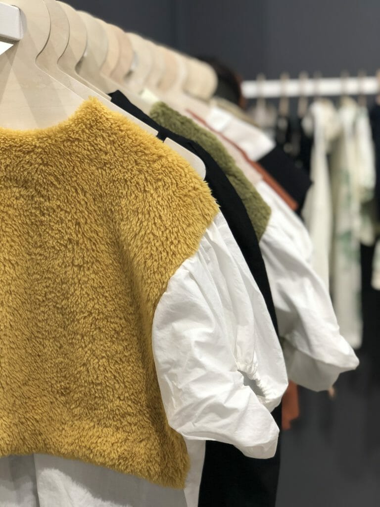 Fleece/cotton mix at Japanese label Folk Made at Playtime Paris, textured fleece is still a dominant trend in Paris.