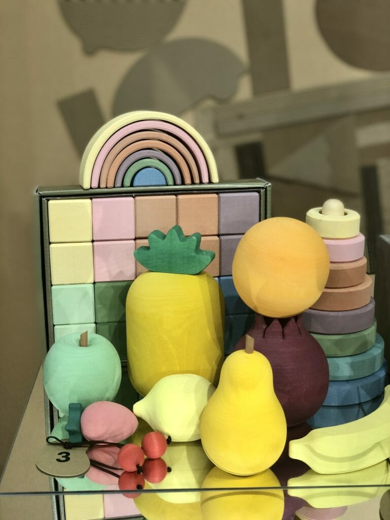 Raduga Grez make gorgeous wooden toys for children in rainbow colours with a new sorbet version for fw20