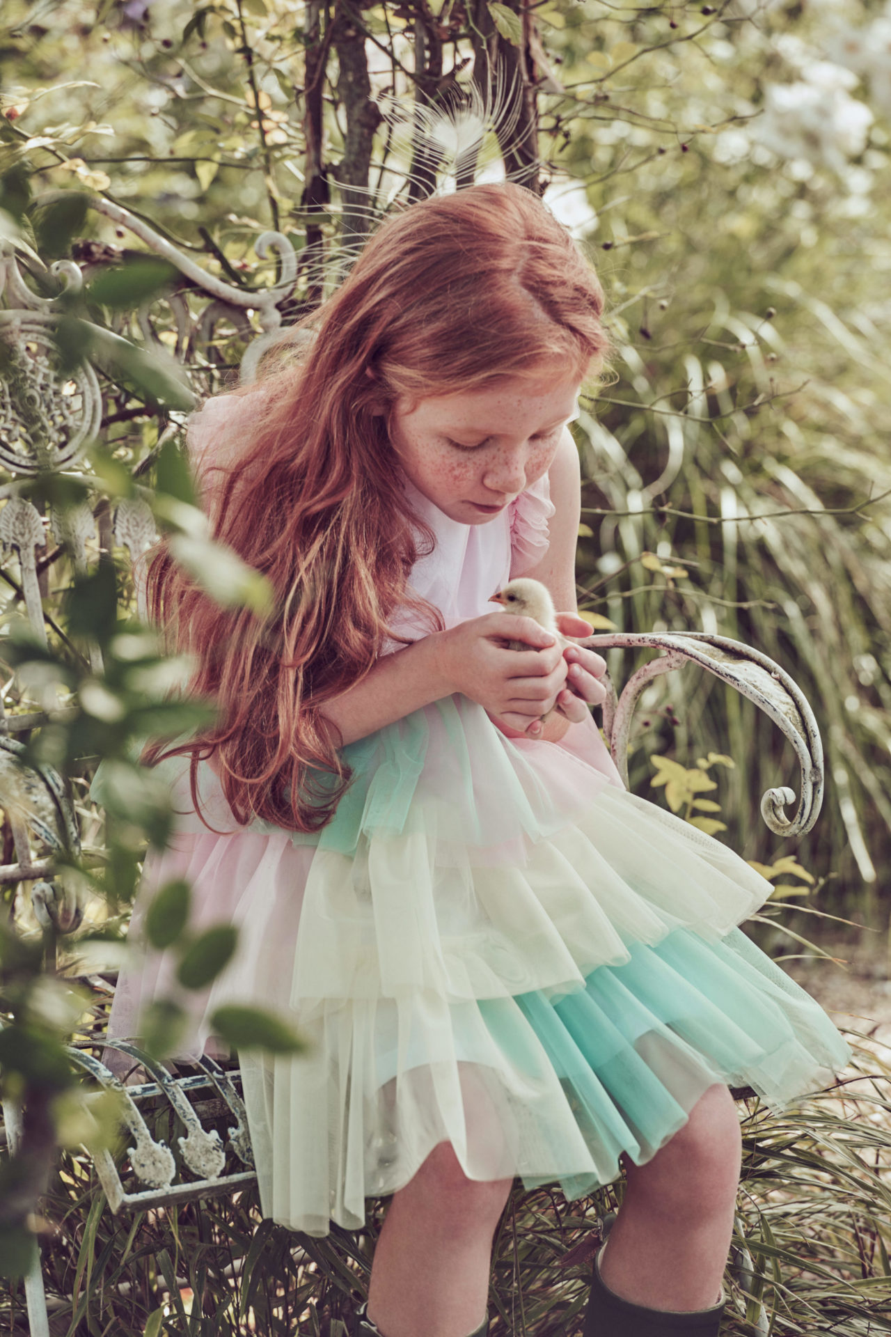 This summers fashion trend for tulle in a beautiful girls dress by Il Gufo