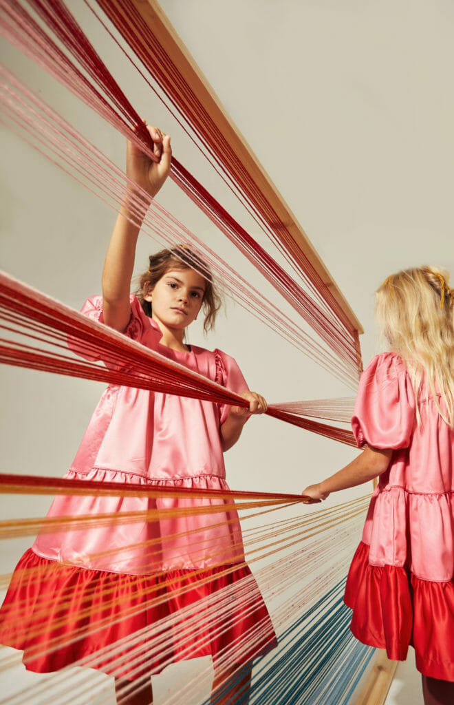 Bright tiered silky dresses all the mums will be wanting too at The Middle Daughter