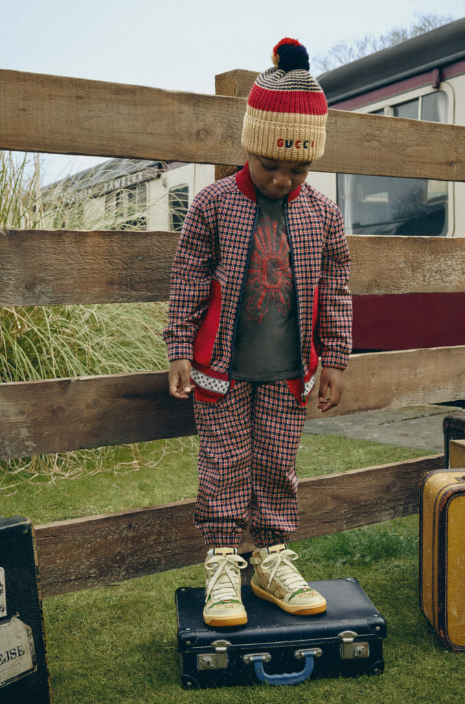 Sports styling for boys at Gucci kids winter 2020