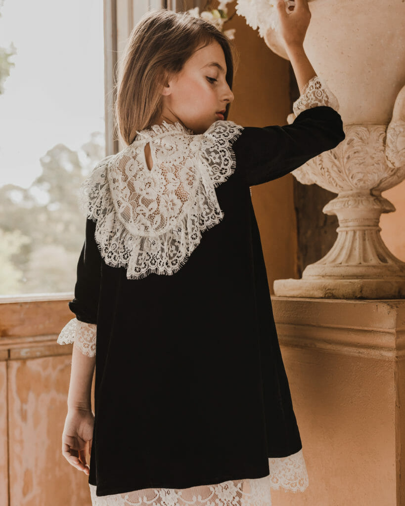 Gorgeous back detail from Petite Amalie girls fashion for Holiday 2020