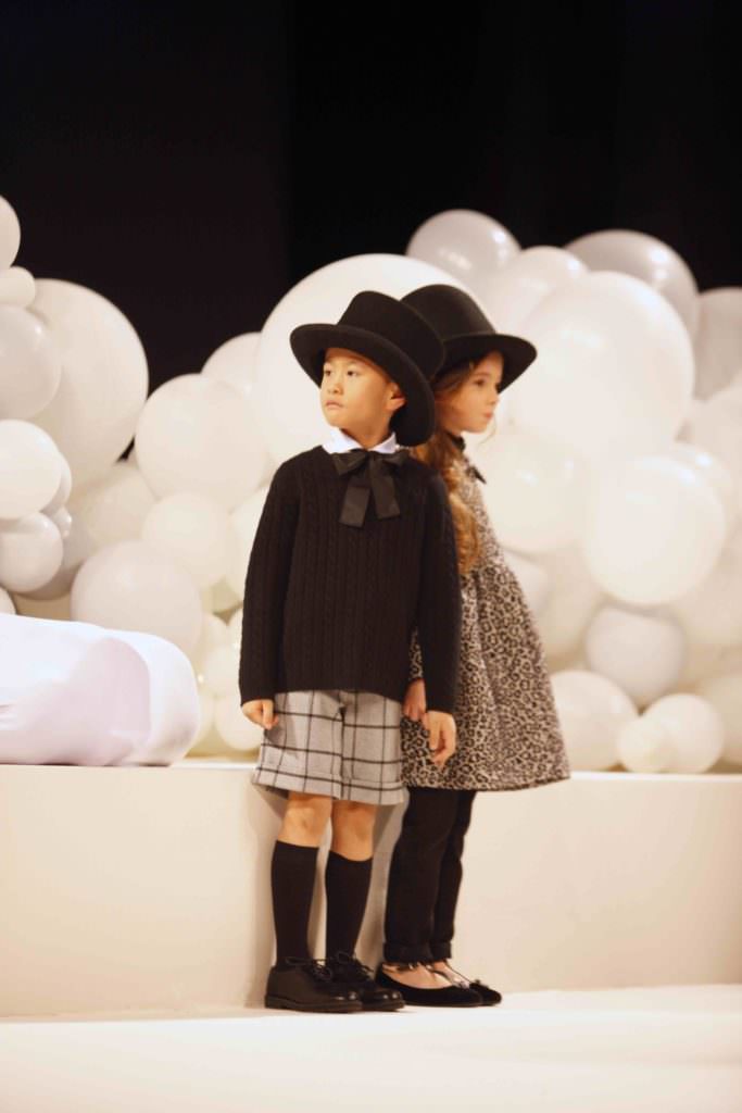 Sweet monochrome kids fashion from Il Gufo for autumn 2017 shown in Florence