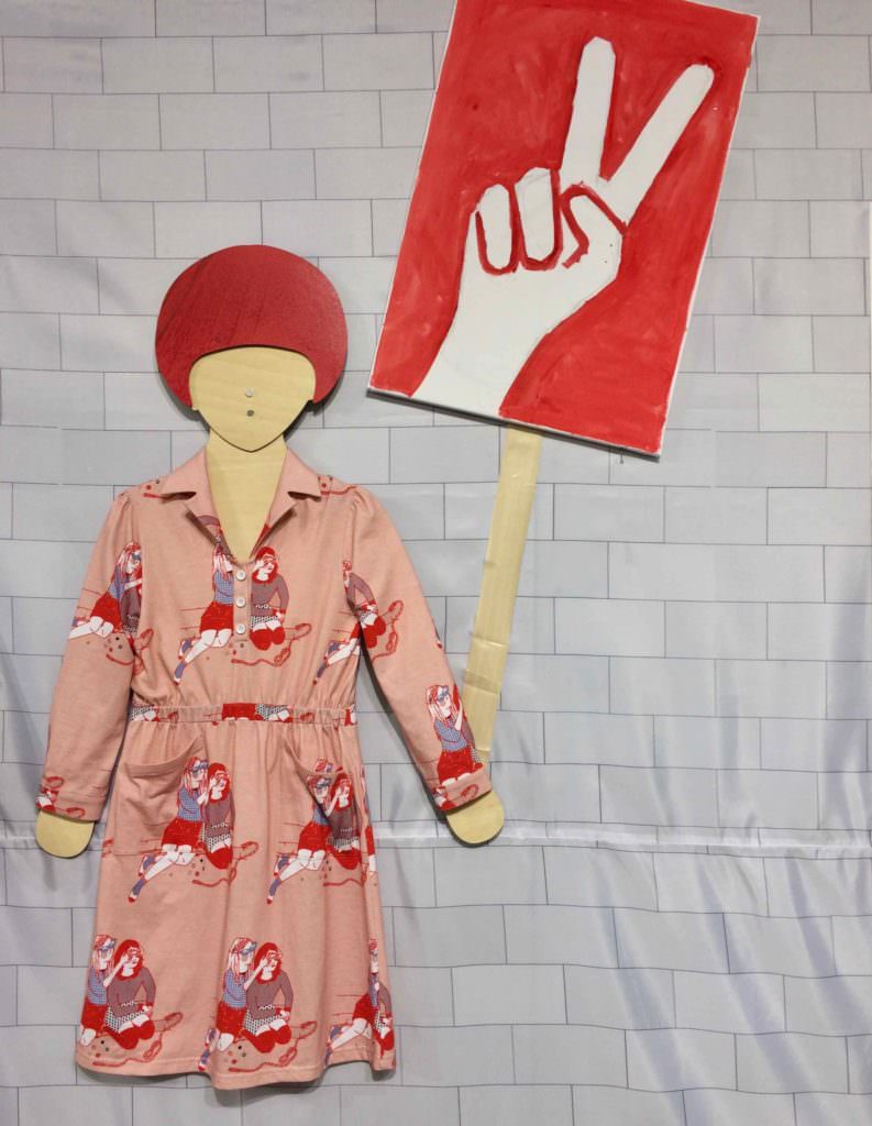 Milk & Biscuits at Playtime Paris for kids fashion fall 2017 with a Better Together message and protest banner