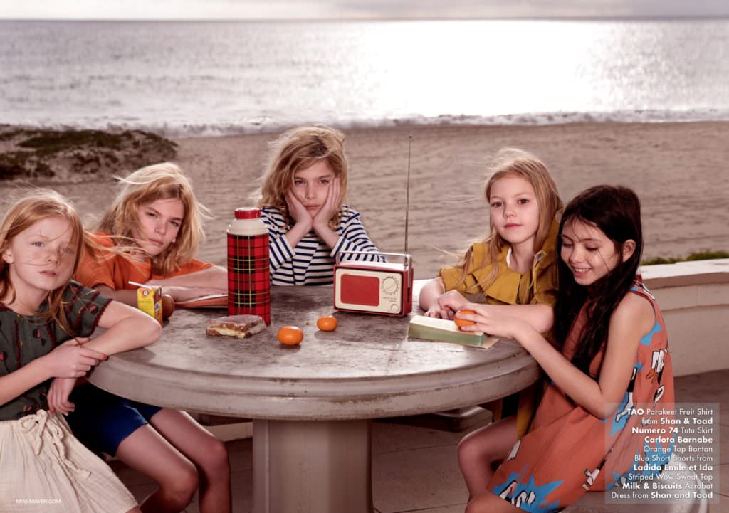 'A La Plage' By the beach cool fashion for kids in Mini Maven's new issue