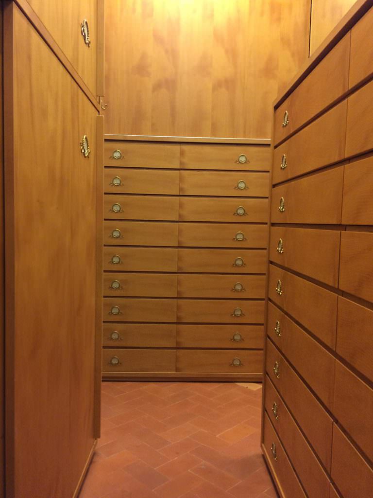 Beautiful wood cabinets in the original Pucci working apartments