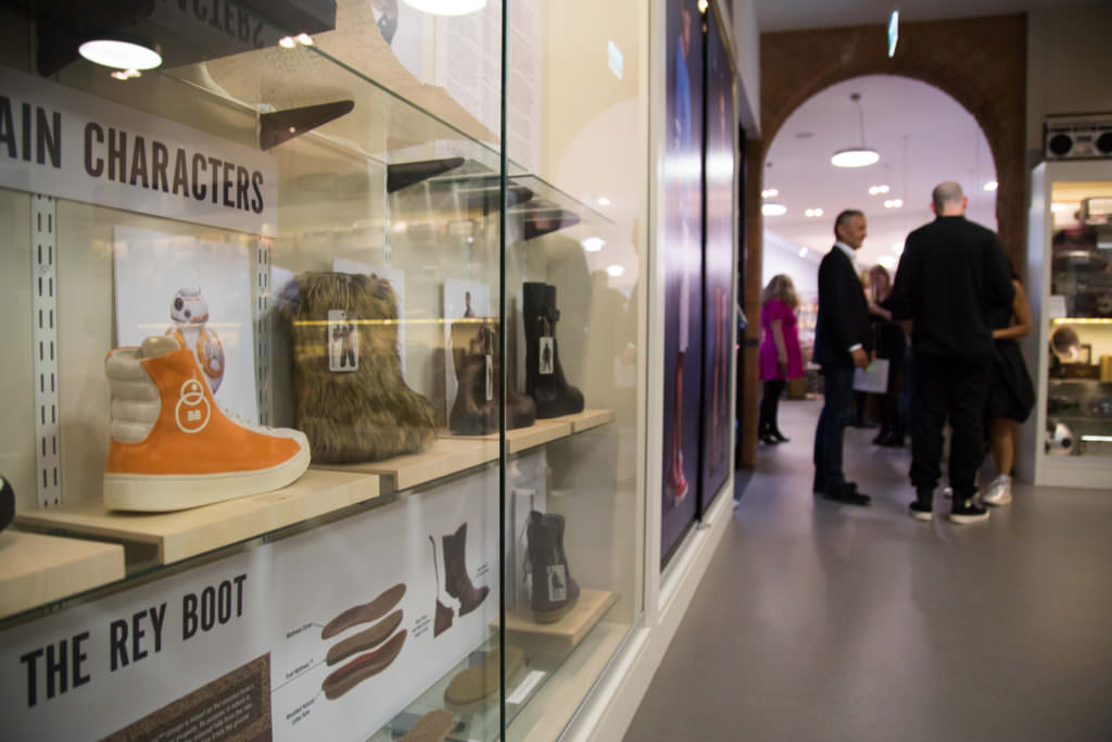 The Po-Zu Star Wars shoe collection is currently displayed at the Museum of Brands in Notting Hill, London
