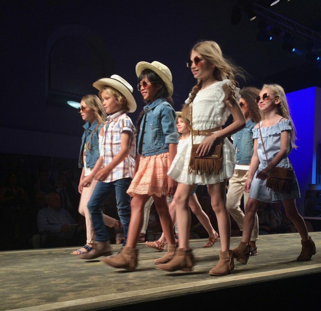 On the catwalk at Pitti Bimbo 85 Fashion from Spain by Mayorel for summer 2018 kidswear