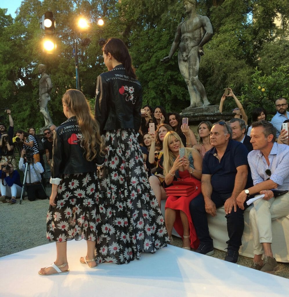 Monnalisa launched a Mommy and mini collection as the sun went down in a romantic Florentine garden for summer 2018, plans are afoot for a special celebration at Pitti Bimbo 86