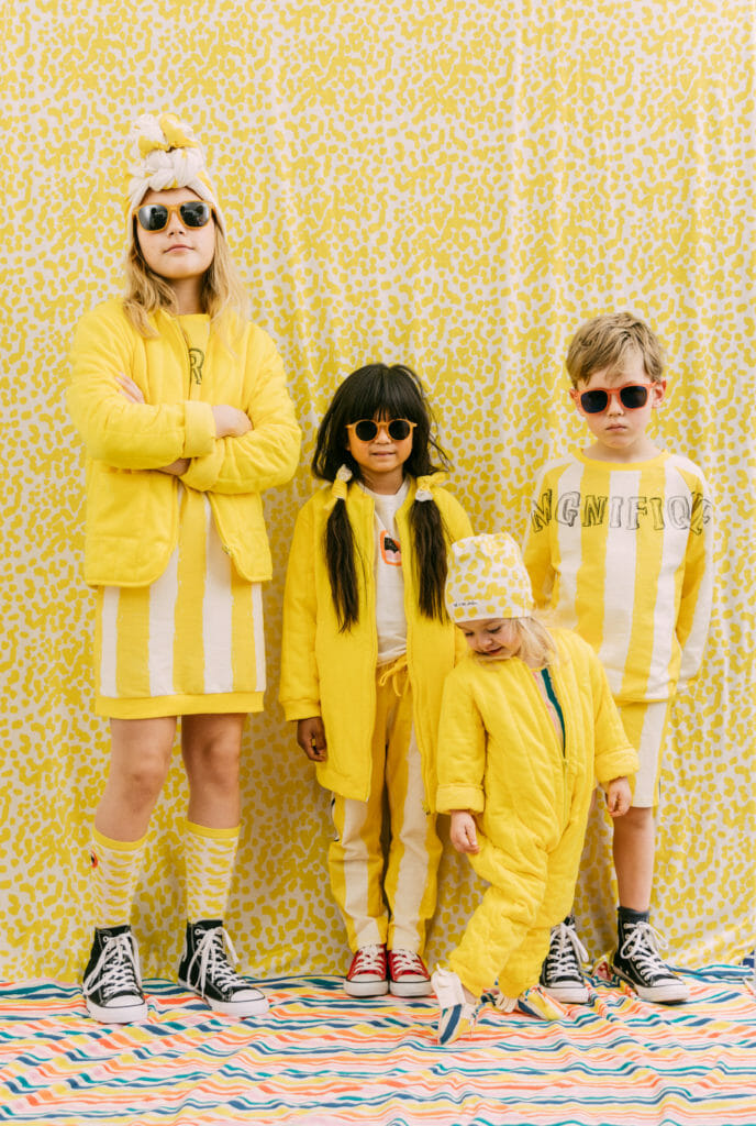 The sunshine yellow squad at Noe & Zoe for kidswear spring 2018