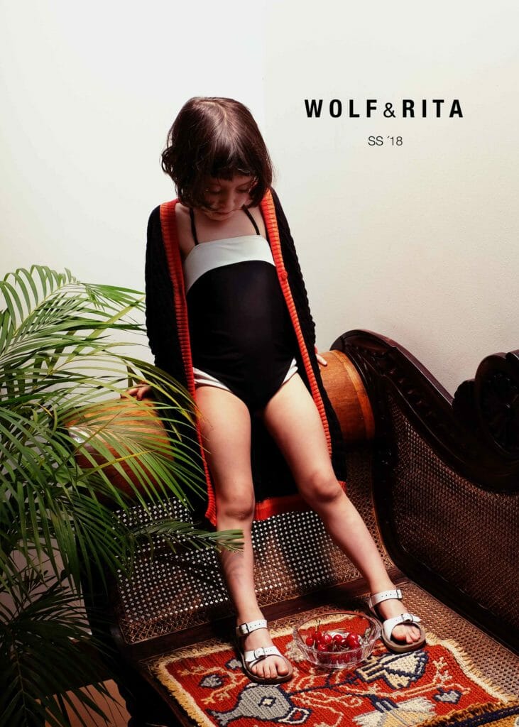 Monochrome swimwear at Wolf & Rita for Ss18 kids fashion