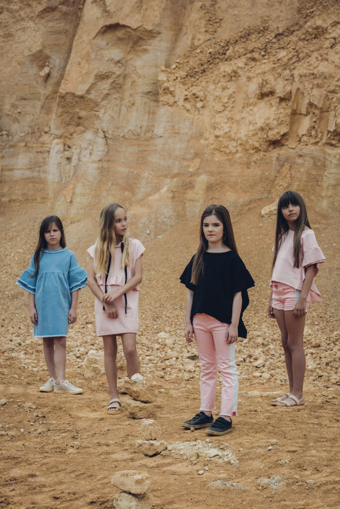 Black adds a fierce touch to the Andorinne summer 2018 girls collection from Portugal