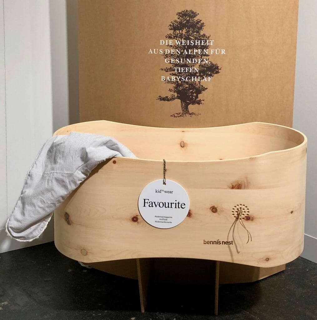 Newcomers Benni's Nest whose beautiful pine cot won a coveted Kid'sWear magazine award at CIFF Kids 