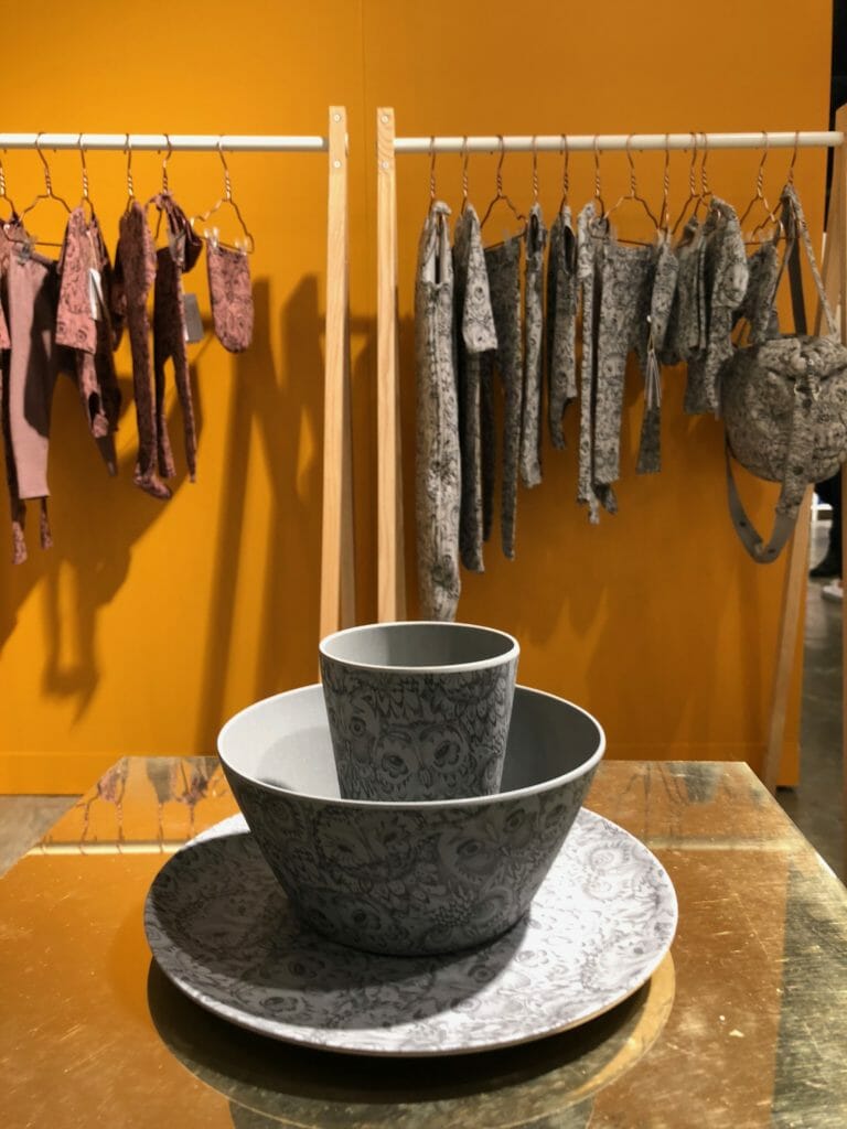 Kids fashion and lifestyle mix at CIFF Kids trade fair in Copenhagen with Soft Gallery, gold walls and grey homewear for Fall 2018