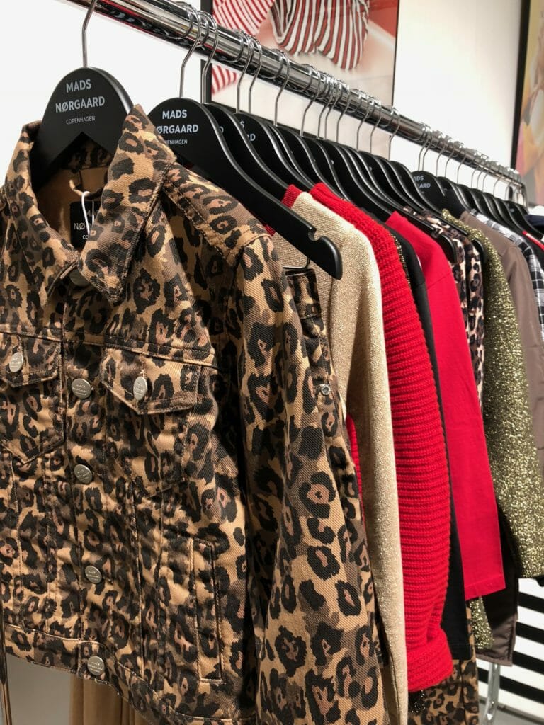 A lot of exhibitors at CIFF Kids carried leopard prints and strong red tones, here from Mads Norgaard