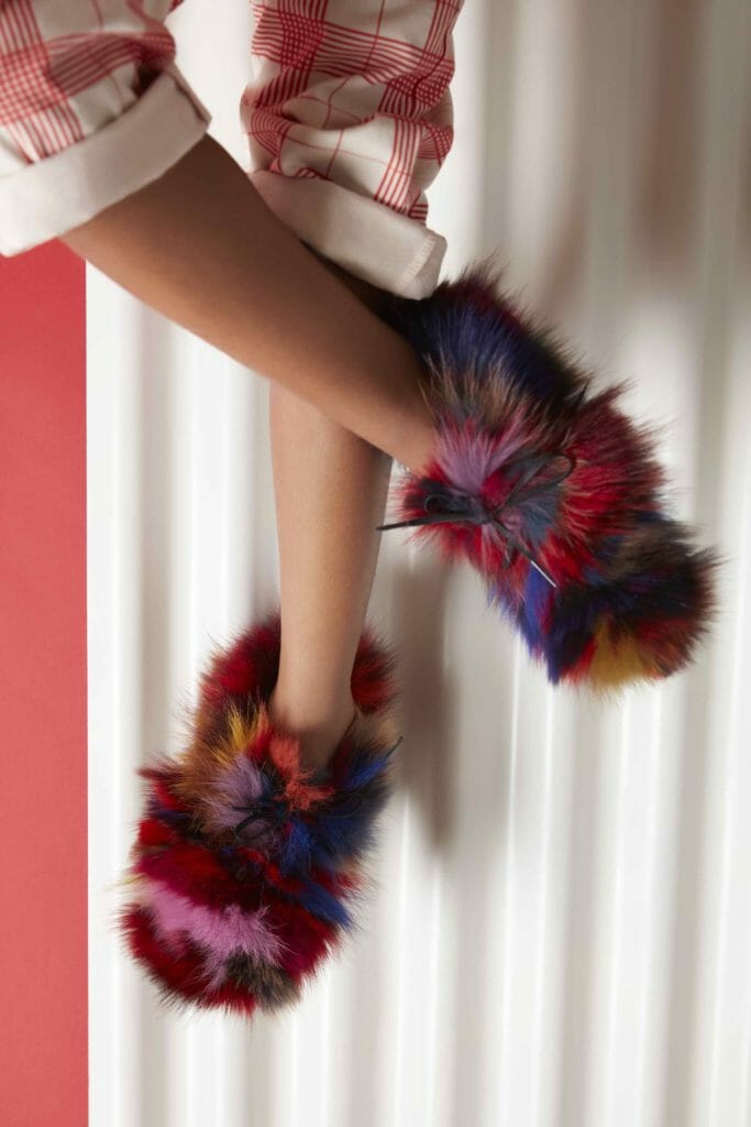 Fur scraps in a multicoloured incredible shoe at CHAPTER 2 for kids footwear 2018