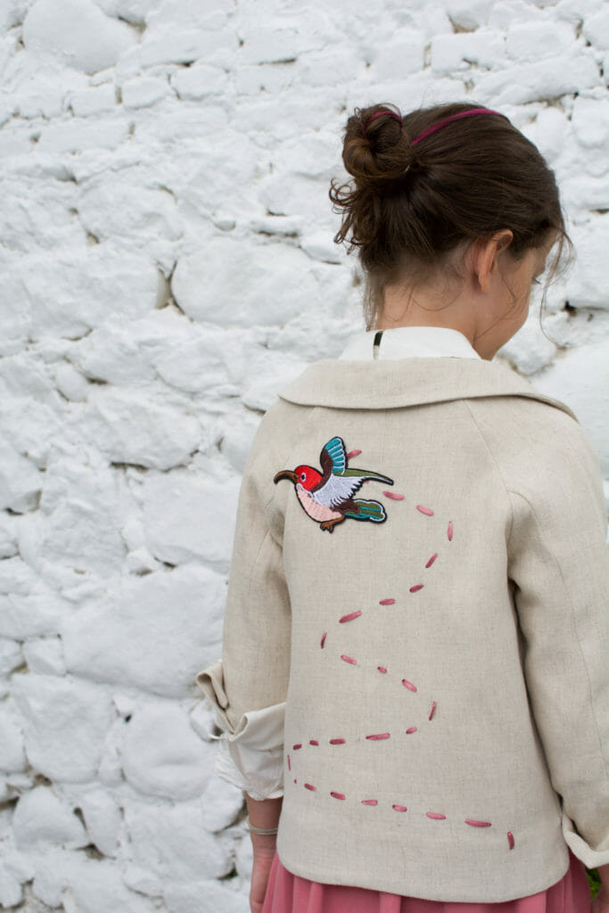 The beautifully embroidered Robin jacket from Kokori kidswear for Summer 2018