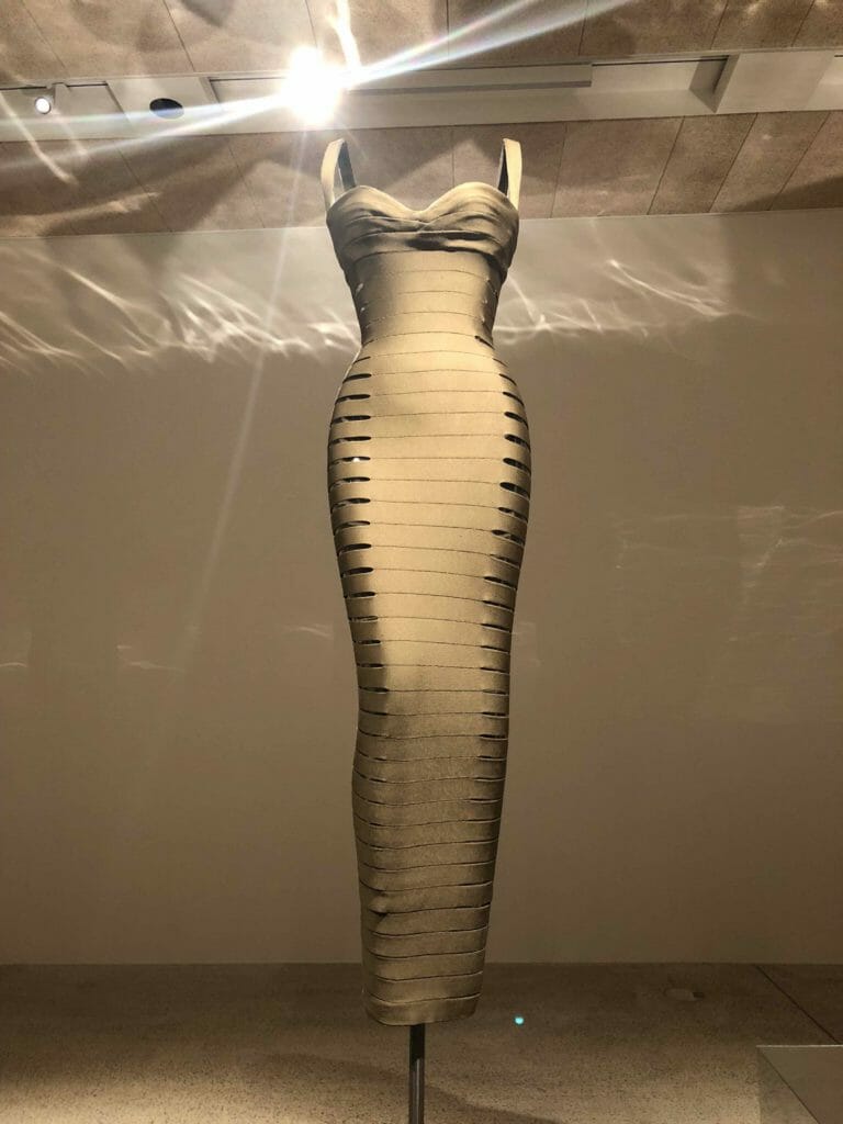 Amazingly sinuous wrapped forms dress from 1990 couture