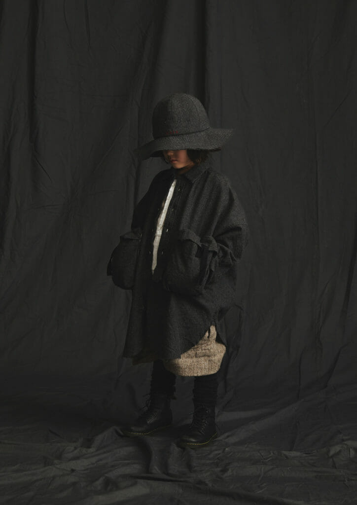 Cool grey and monochrome tones dominate the collection at Gris kidswear